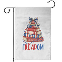 Funny Patriotic Book Lover Gift Garden Flag Freadom