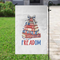 Funny Patriotic Book Lover Gift Garden Flag Freadom