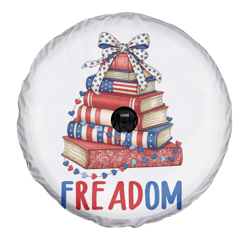 Funny Patriotic Book Lover Gift Spare Tire Cover Freadom