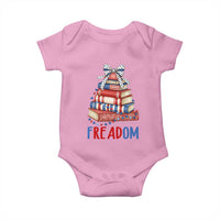 Funny Patriotic Book Lover Gift Baby Onesie Freadom
