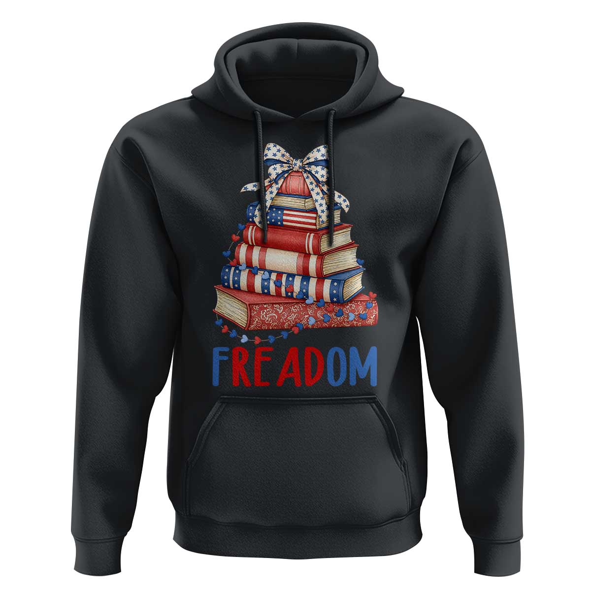 Funny Patriotic Book Lover Gift Hoodie Freadom