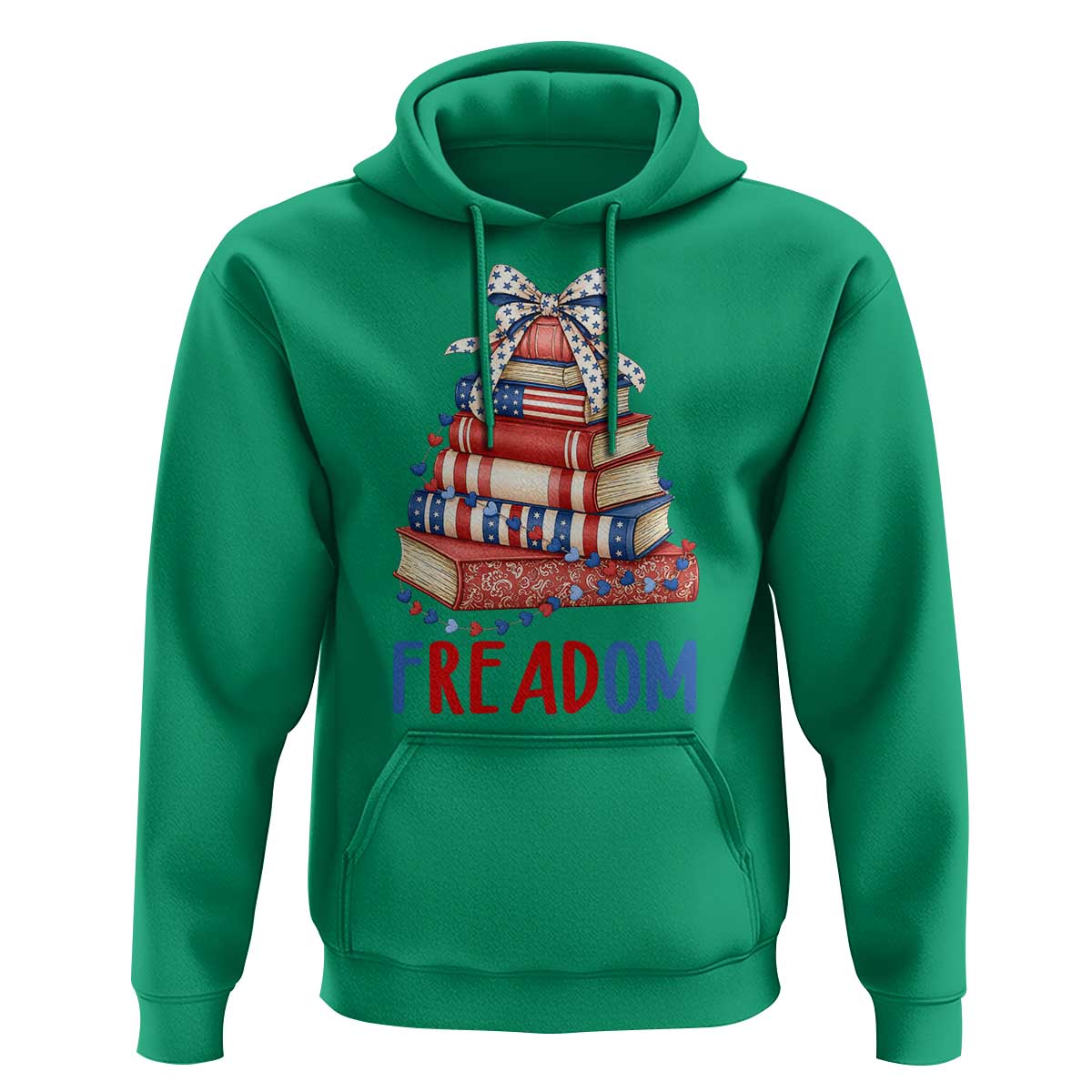 Funny Patriotic Book Lover Gift Hoodie Freadom