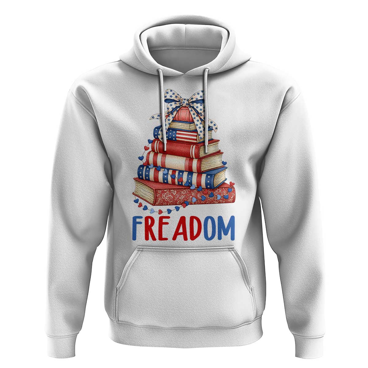 Funny Patriotic Book Lover Gift Hoodie Freadom