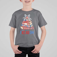 Funny Patriotic Book Lover Gift T Shirt For Kid Freadom