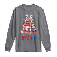 Funny Patriotic Book Lover Gift Long Sleeve Shirt Freadom