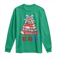 Funny Patriotic Book Lover Gift Long Sleeve Shirt Freadom