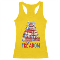 Funny Patriotic Book Lover Gift Racerback Tank Top Freadom