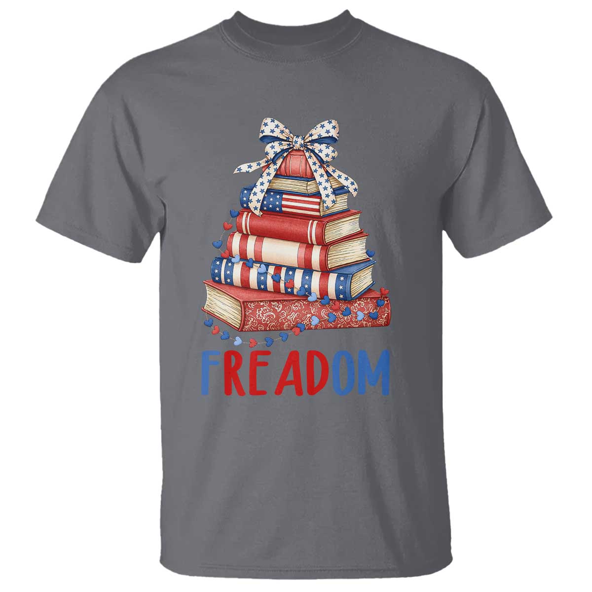 Funny Patriotic Book Lover Gift T Shirt Freadom