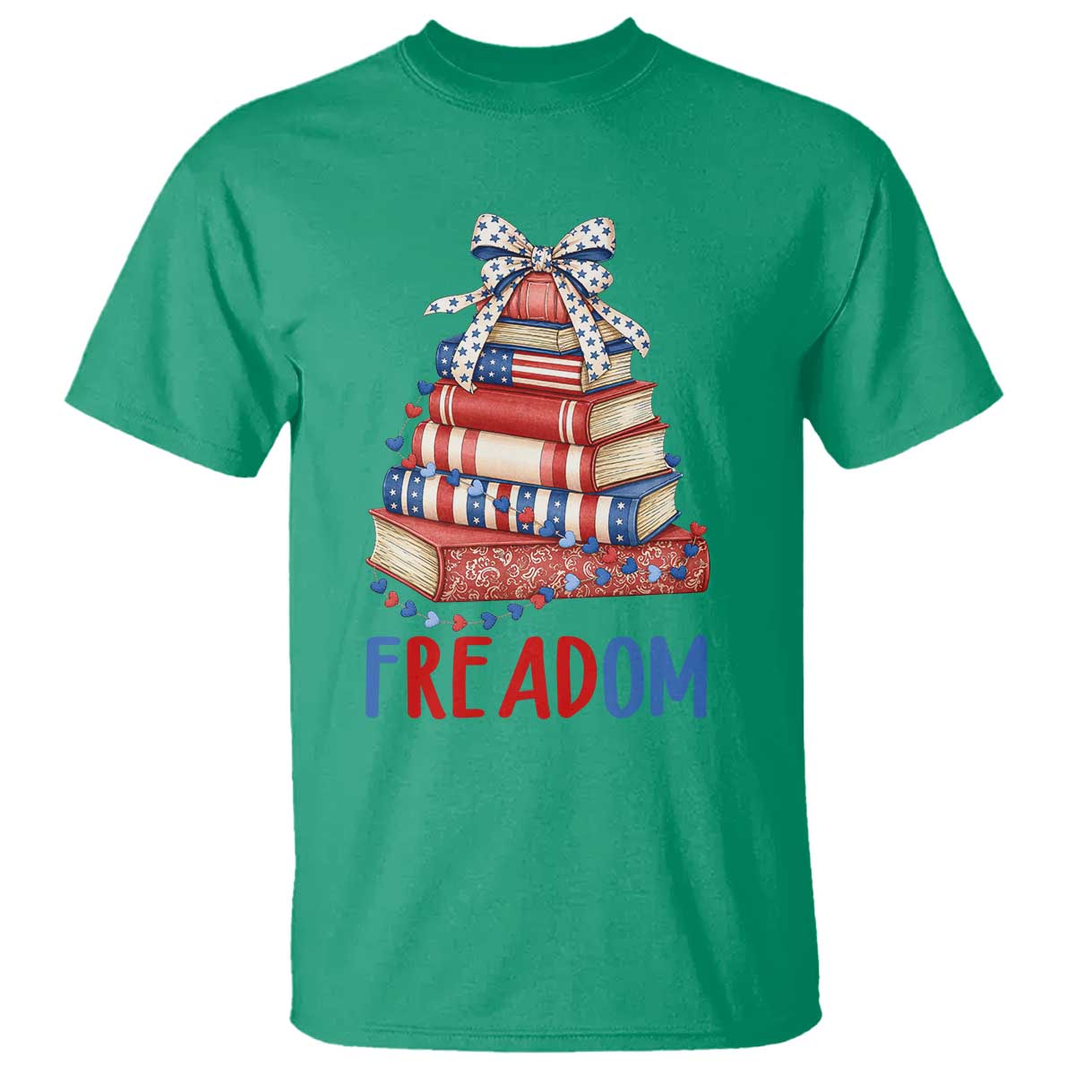 Funny Patriotic Book Lover Gift T Shirt Freadom