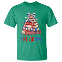 Funny Patriotic Book Lover Gift T Shirt Freadom