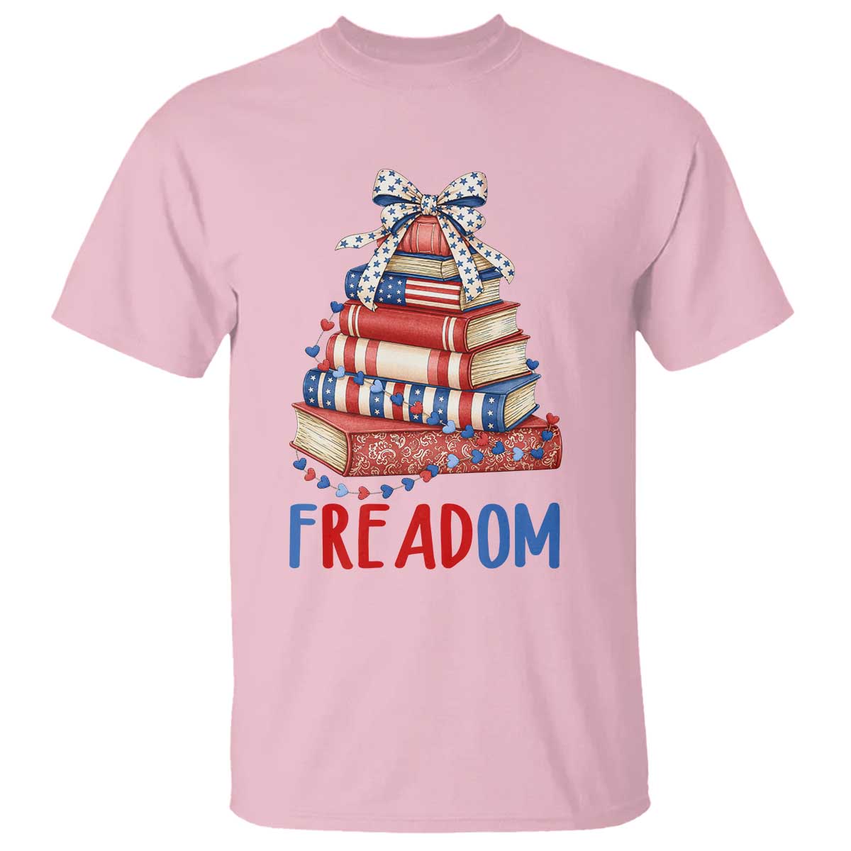 Funny Patriotic Book Lover Gift T Shirt Freadom