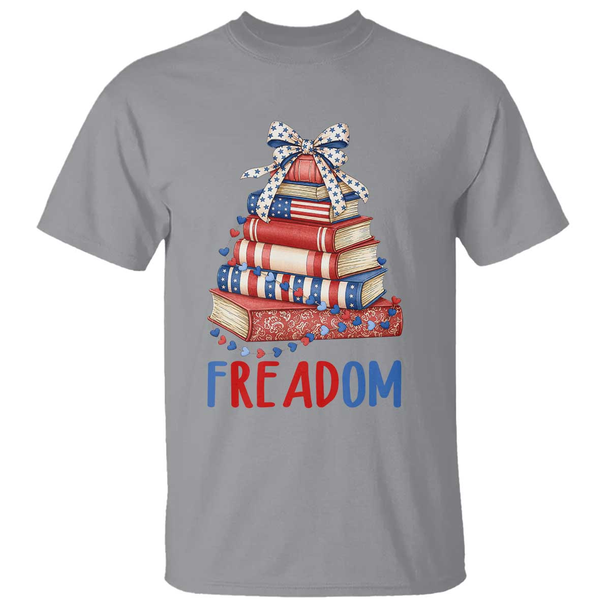 Funny Patriotic Book Lover Gift T Shirt Freadom