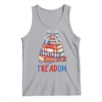 Funny Patriotic Book Lover Gift Tank Top Freadom