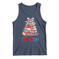 Funny Patriotic Book Lover Gift Tank Top Freadom