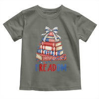 Funny Patriotic Book Lover Gift Toddler T Shirt Freadom
