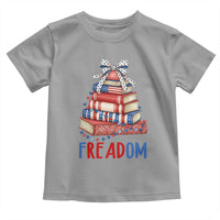 Funny Patriotic Book Lover Gift Toddler T Shirt Freadom