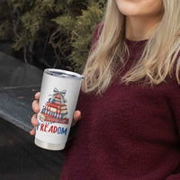 Funny Patriotic Book Lover Gift Tumbler Cup Freadom