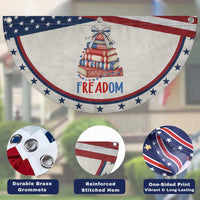 Funny Book Lover Gift Patriotic Fan Flag Freadom