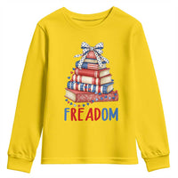 Funny Patriotic Book Lover Gift Youth Sweatshirt Freadom