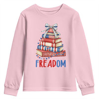 Funny Patriotic Book Lover Gift Youth Sweatshirt Freadom