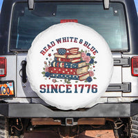 Funny Patriotic Book Lover Gift Spare Tire Cover Read White Blue Since 1776