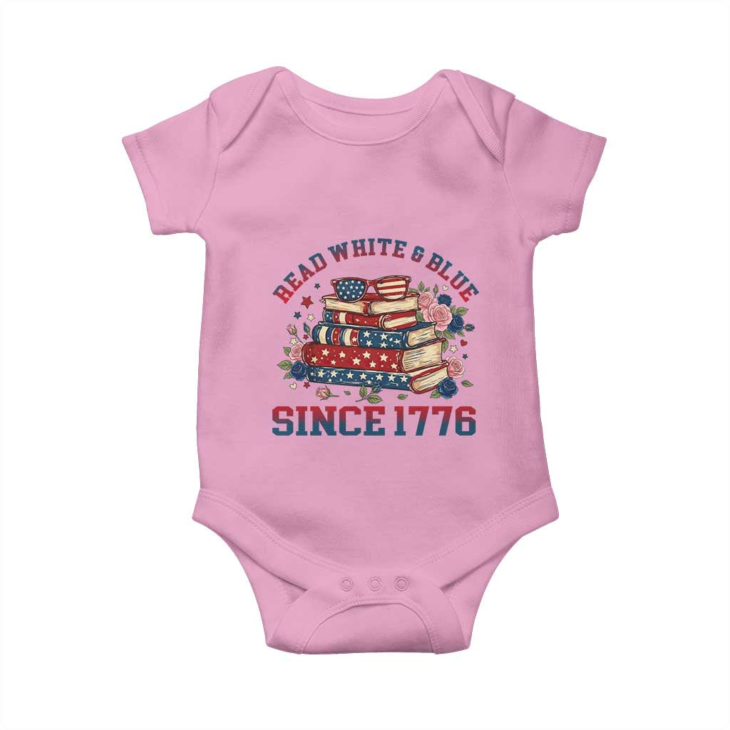 Funny Patriotic Book Lover Gift Baby Onesie Read White Blue Since 1776