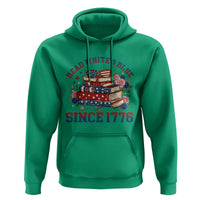 Funny Patriotic Book Lover Gift Hoodie Read White Blue Since 1776