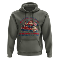 Funny Patriotic Book Lover Gift Hoodie Read White Blue Since 1776