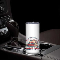 Funny Patriotic Book Lover Gift Skinny Tumbler Read White Blue Since 1776