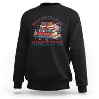 Funny Patriotic Book Lover Gift Sweatshirt Read White Blue Since 1776