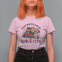 Funny Patriotic Book Lover Gift T Shirt For Women Read White Blue Since 1776