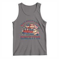 Funny Patriotic Book Lover Gift Tank Top Read White Blue Since 1776