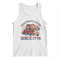 Funny Patriotic Book Lover Gift Tank Top Read White Blue Since 1776