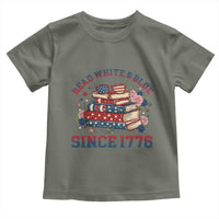 Funny Patriotic Book Lover Gift Toddler T Shirt Read White Blue Since 1776
