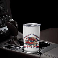 Funny Patriotic Book Lover Gift Tumbler Cup Read White Blue Since 1776