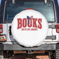 Patriotic Book Lover Gift Spare Tire Cover Books Are My Love Language