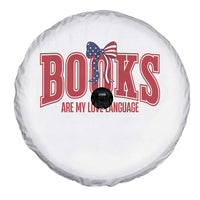 Patriotic Book Lover Gift Spare Tire Cover Books Are My Love Language