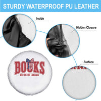 Patriotic Book Lover Gift Spare Tire Cover Books Are My Love Language