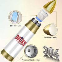 Patriotic Book Lover Gift Bullet Tumbler Books Are My Love Language
