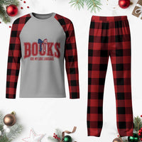 Patriotic Book Lover Gift Plaid Pajama Set Books Are My Love Language