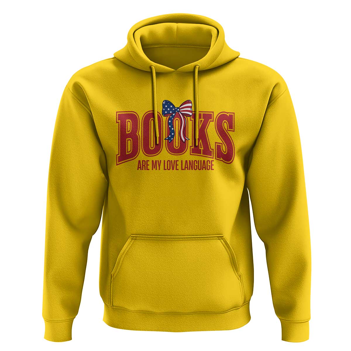 Patriotic Book Lover Gift Hoodie Books Are My Love Language