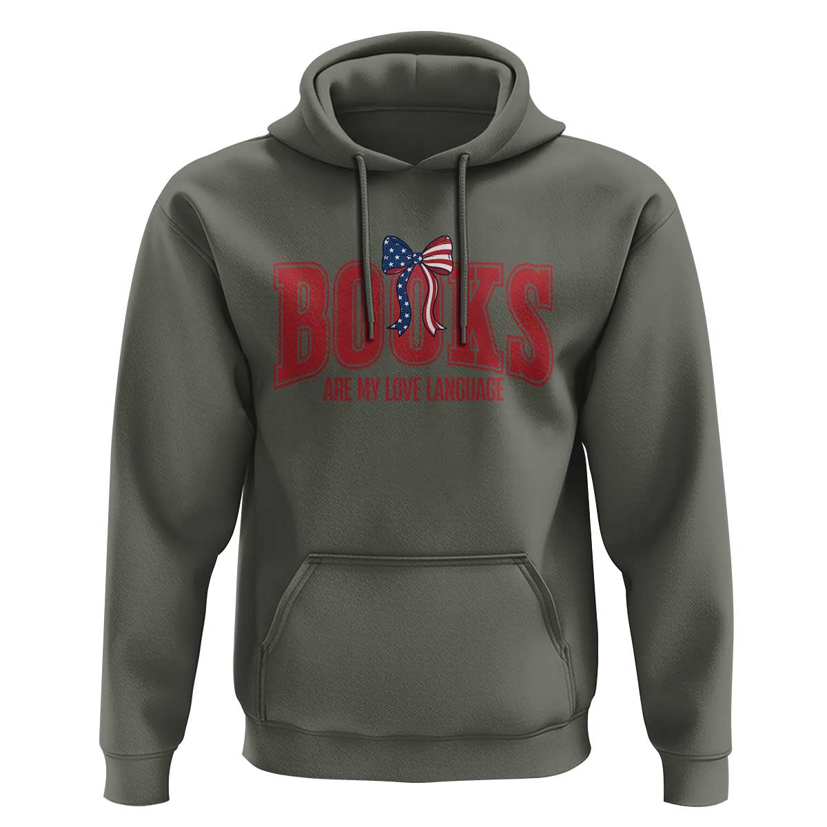 Patriotic Book Lover Gift Hoodie Books Are My Love Language