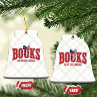 Patriotic Book Lover Gift Ceramic Ornament Books Are My Love Language