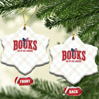 Patriotic Book Lover Gift Ceramic Ornament Books Are My Love Language