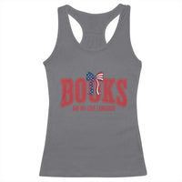 Patriotic Book Lover Gift Racerback Tank Top Books Are My Love Language