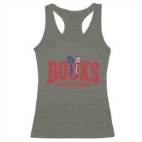Patriotic Book Lover Gift Racerback Tank Top Books Are My Love Language