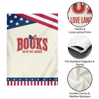 Book Lover Gift Patriotic Garden Flag Books Are My Love Language
