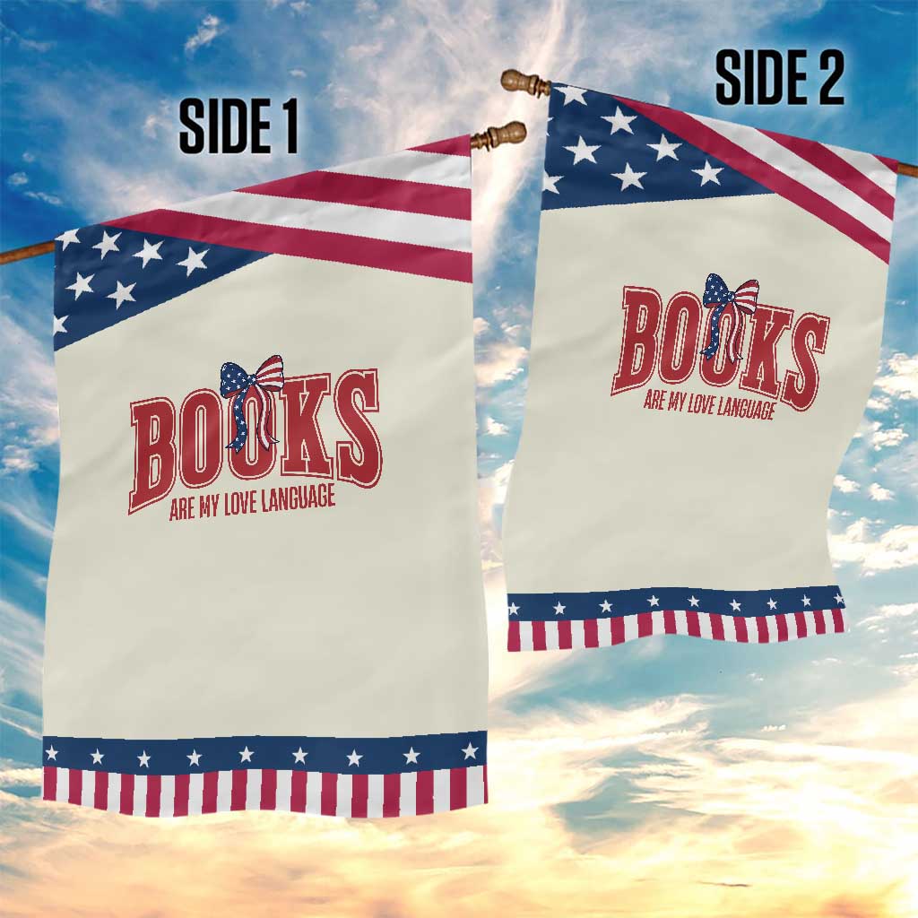 Book Lover Gift Patriotic Garden Flag Books Are My Love Language