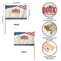 Book Lover Gift Patriotic Handheld Flag Books Are My Love Language TS12