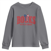 Patriotic Book Lover Gift Youth Sweatshirt Books Are My Love Language